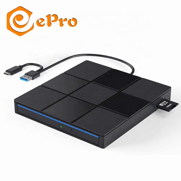 Внешний CD-привод EDD15 USB 3,0 Портативный +/-Rw привод тонкий Dvd/CD Rom перезаписывающая горелка для ноутбука настольного ПК оптический