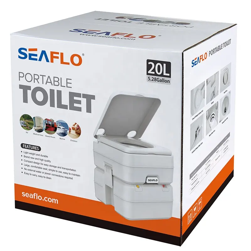 SEAFLO New Design 10L  20L Toilet Outdoor Portable Toilet Camping Mobile Toilet