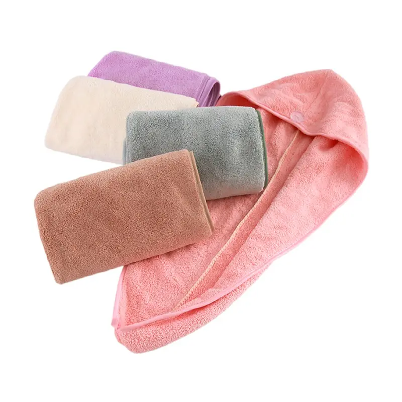Hair Towel, Custom Hair Turban Towel Wholesale Quick Drying Wrap Microfiber for Girl Women Home Hotel Spa Ect Customized Color