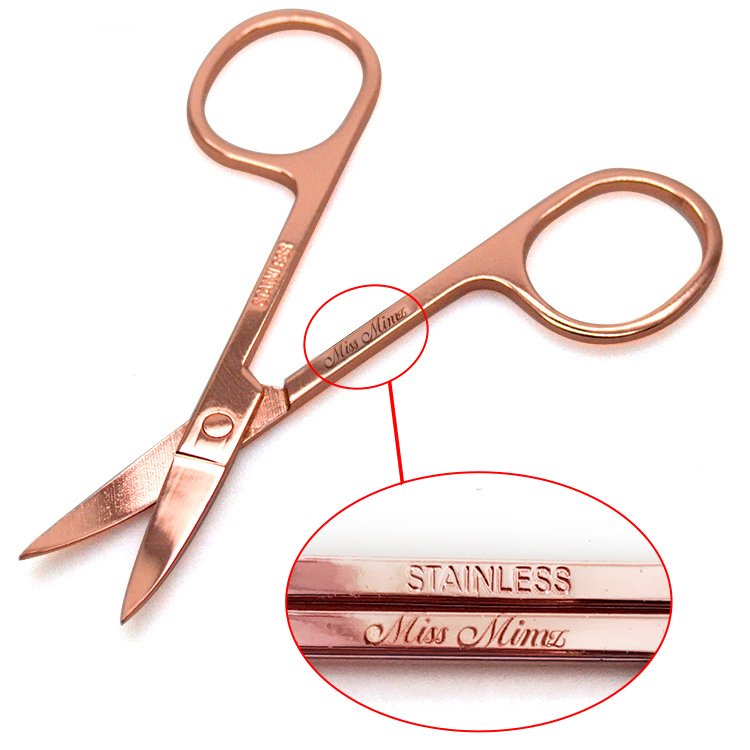 Mytingbeauty Wholesale Cheap Makeup Tools False Lashes Scissors Private Label Stainless Steel Mini Eyebrow Scissors