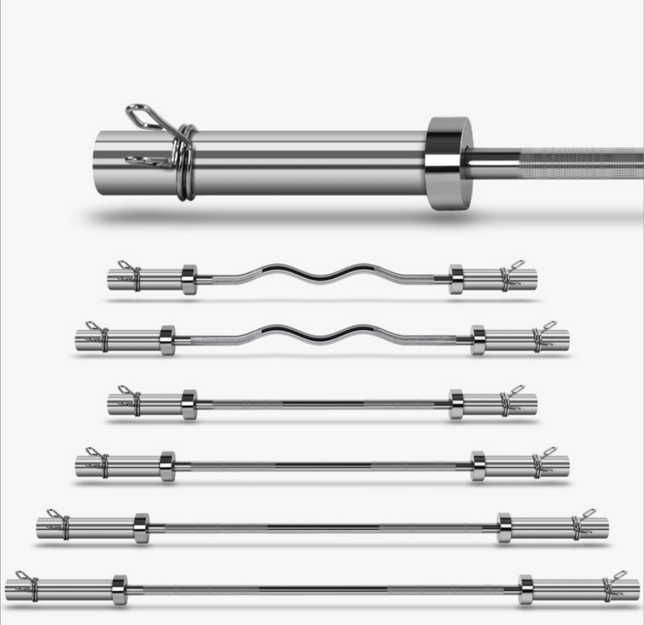 straight curved barbell bar 1.2m 1.5m 1.8m 2.2m bar weight lifting equipment