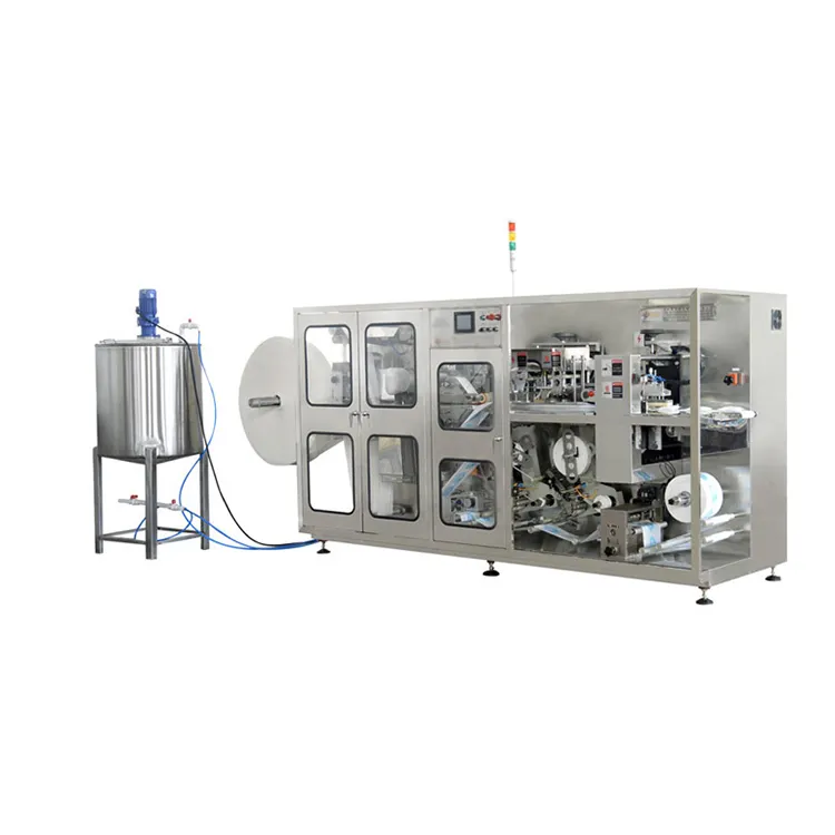 High Quality Alcohol Auto Wipe Packing Machine Line Production Of Raw Material Wet Wipes