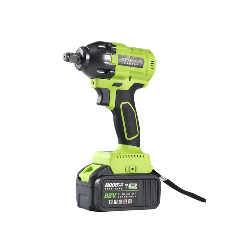 High Speed Electric Cordless Brushless Rechargeable Li-Ion Battery Power Impact Wrench For Trucks