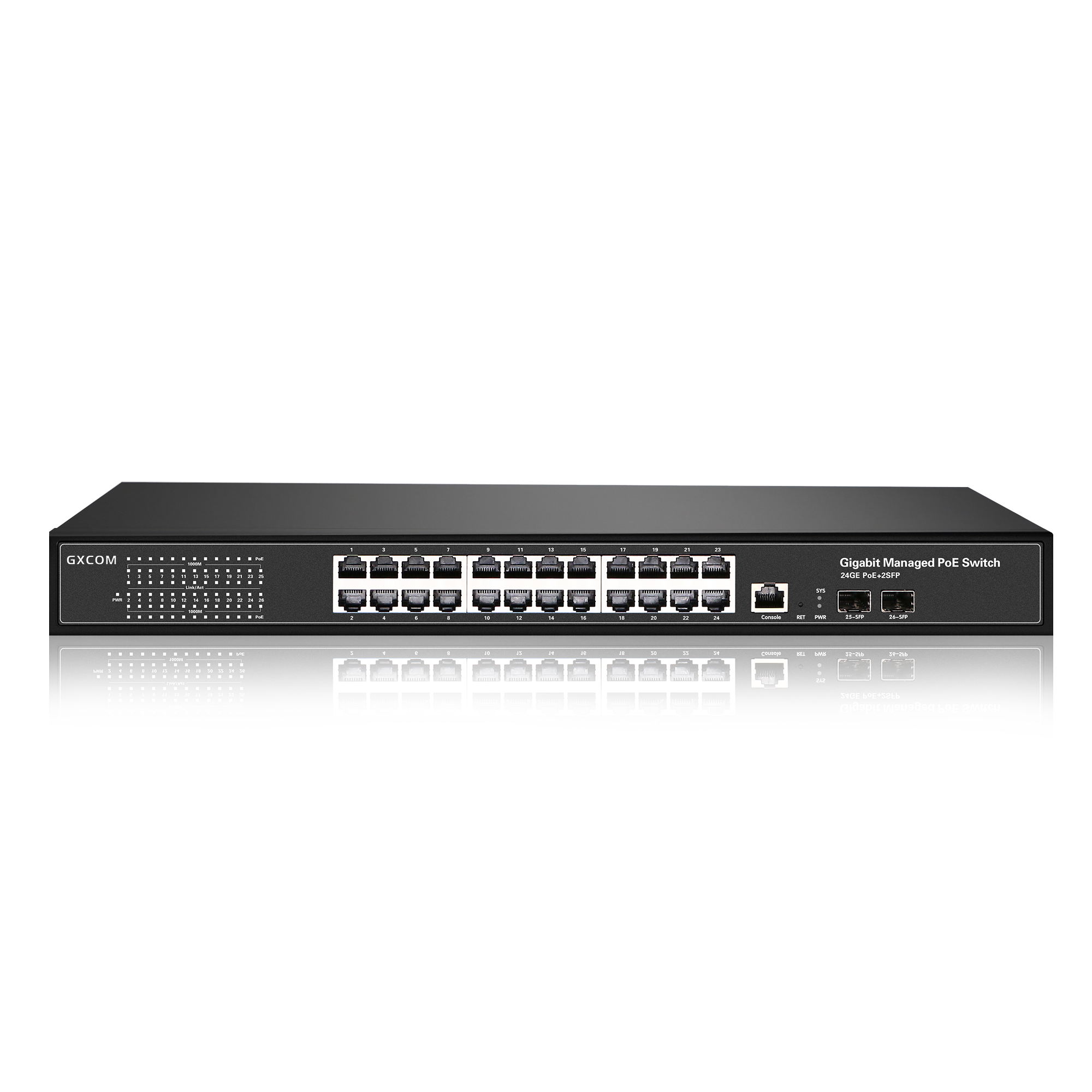 24 PoE + порт Rackmount пожизненная защита gigabit Ethernet smart L2 управляемый Pro PoE коммутатор с 2 uplink SFP