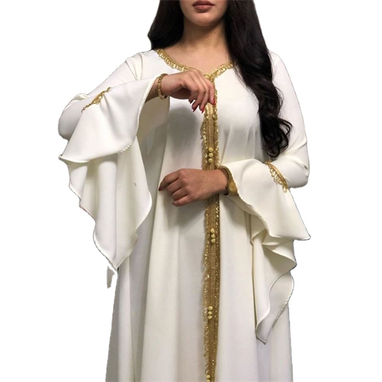 KD0823 Islamic Abaya Dubai Chiffon Middle East Evening Party Muslim Dress Jalabiya Islamic Clothing