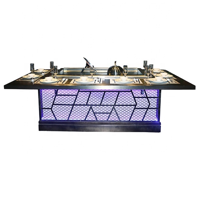 Gas Fired Smokeless Teppanyaki Grill Plate, Commercial, Restaurant, Hotel, Catering Equipment