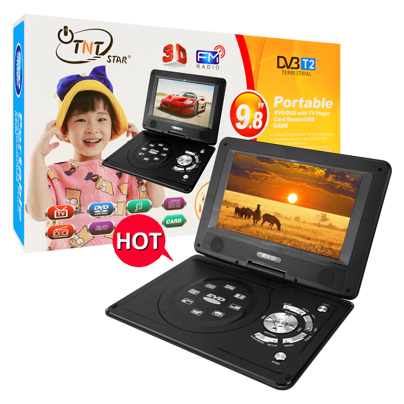 TNT STAR TNT-980 9.0 inch Digital Multimedia Game Function, 360 Degree Rotation Portable EVD / DVD Player