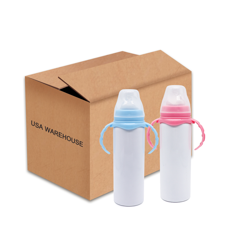 Сублимация готовый 12oz кружка-непроливайка Прямые Двойная ручка кофейная кружка из нержавеющей стали для стакан изоляцией бутылки из-под молока, с трубочкой