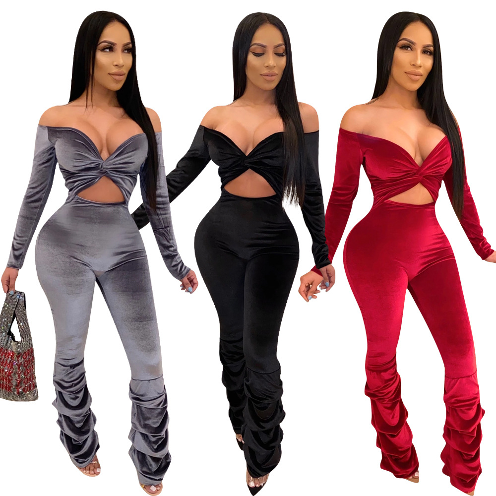 Дамы повседневное Bodycon спагетти бретели для нижнего белья твист спереди широкие ноги ползунки для женщин простой комбинезон