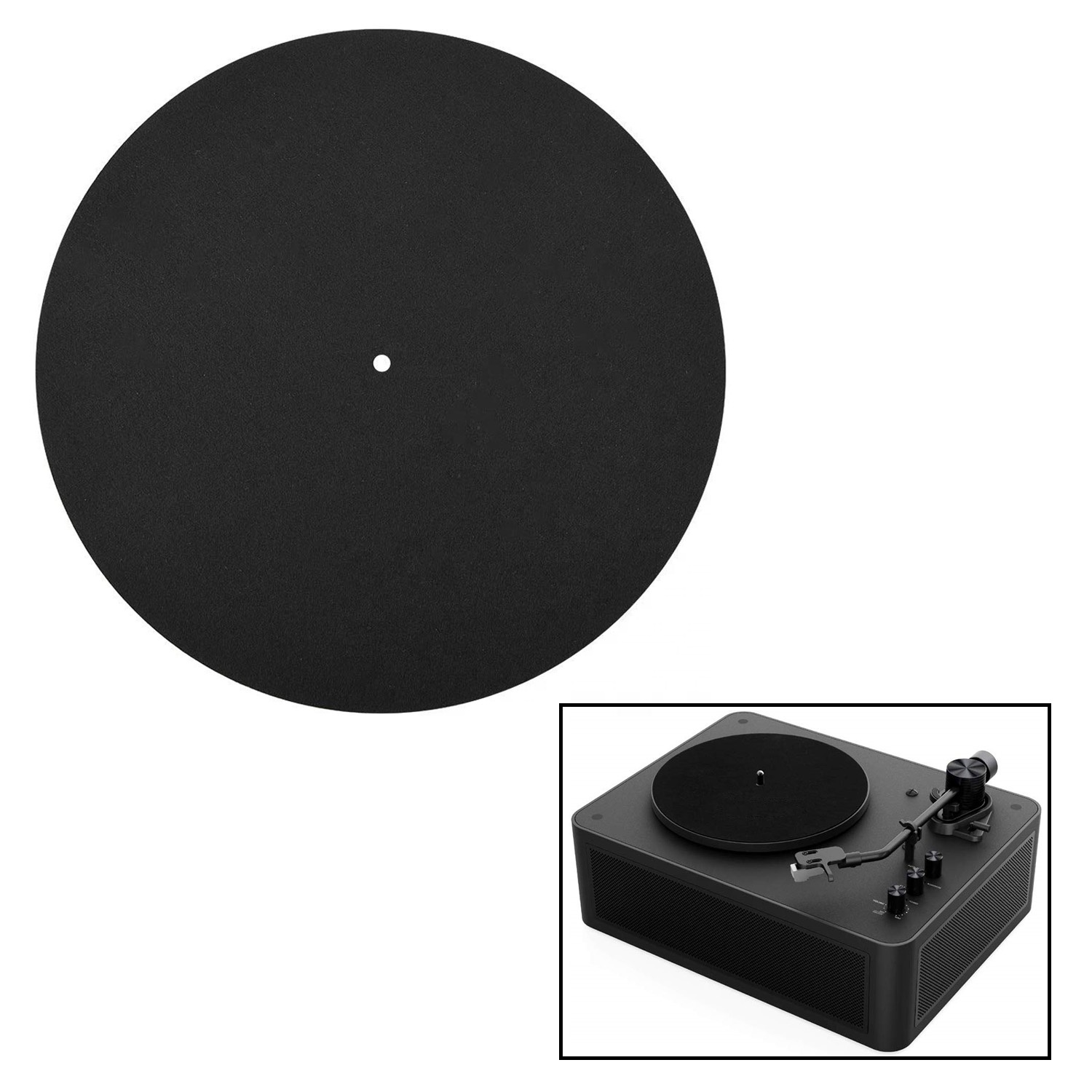 7,8-дюймовый анти-статический черной фетровой Turntable блюдо коврики для LP Виниловый проигрыватель