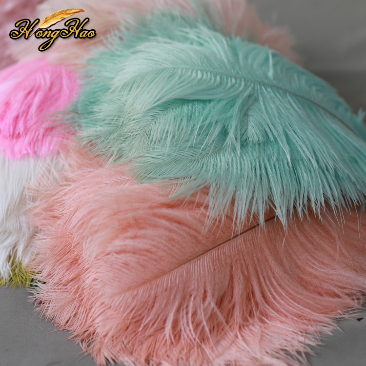 Wholesale 25-30cm(10-12inch) plumas de colores pink Ostrich feather wall for crafts