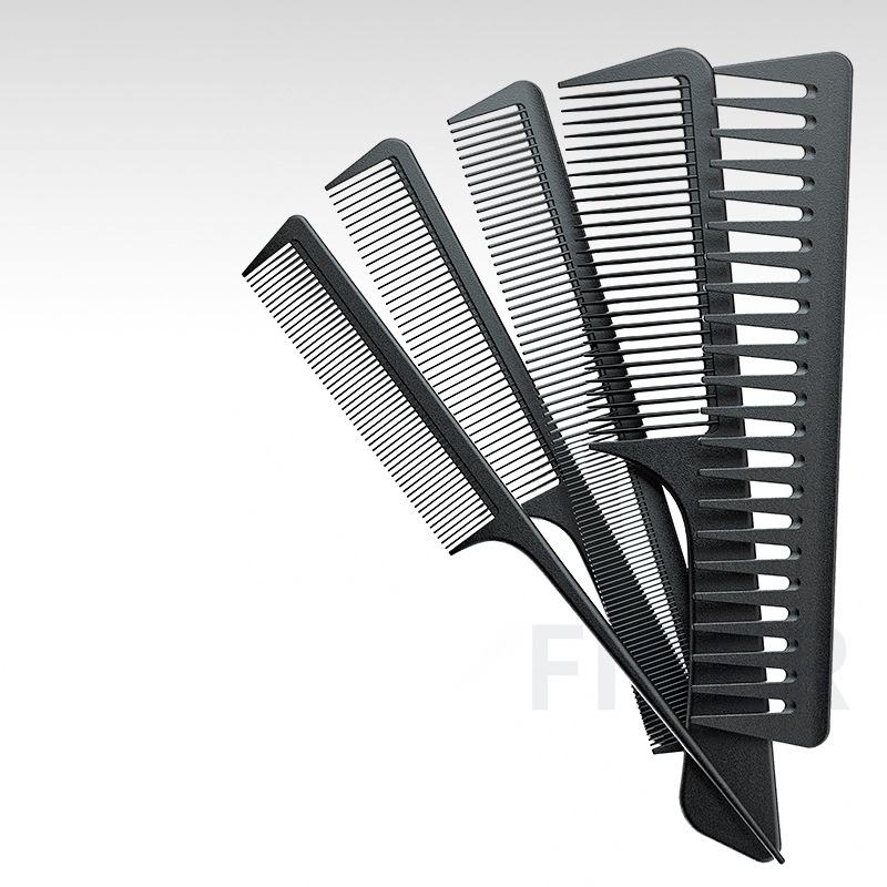 Manufacturer Personalized Nylon Reinforced Fibre Hair Comb 5pcs Salon Barber Styling Comb Set