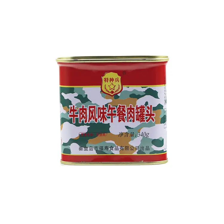 OEM Superior Quality Portable Canned Food 340g Canned Mre Corned Beef Luncheon Meat