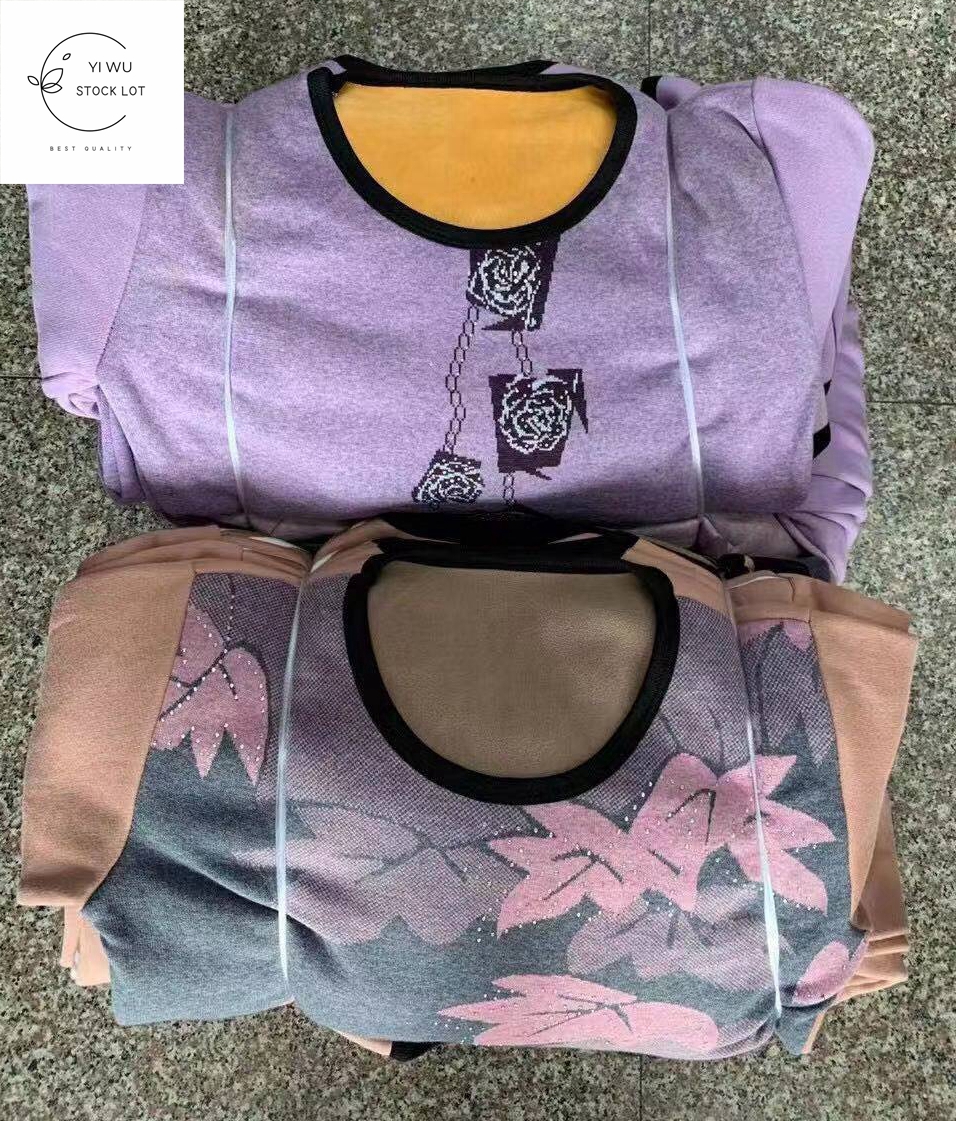 Wholesale ladies thermal underwear women thick clothes garment stock lot