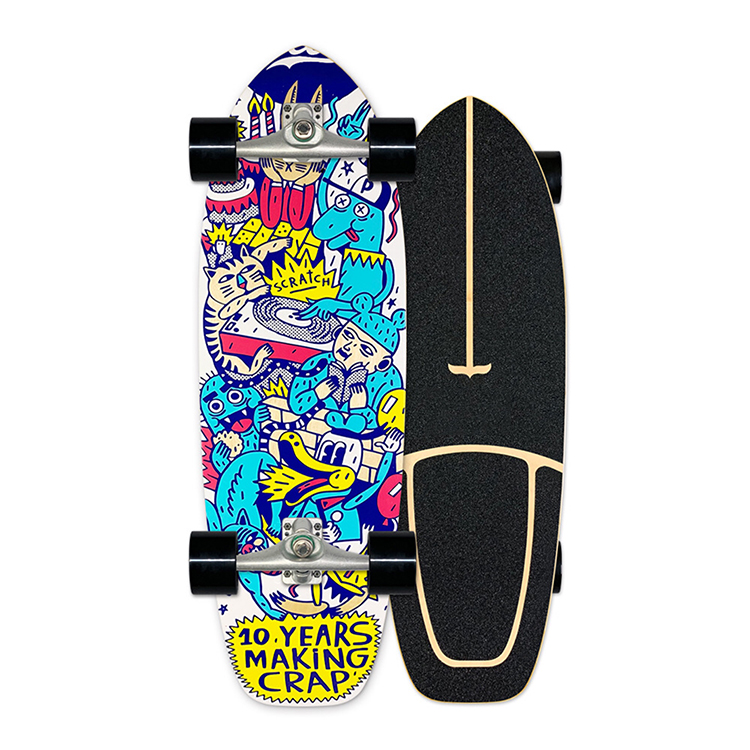 Land Surfboard Beginner Surfboard Exercise Brush Street Big Fish Board Walking Skateboard Longboard Board For Beginner