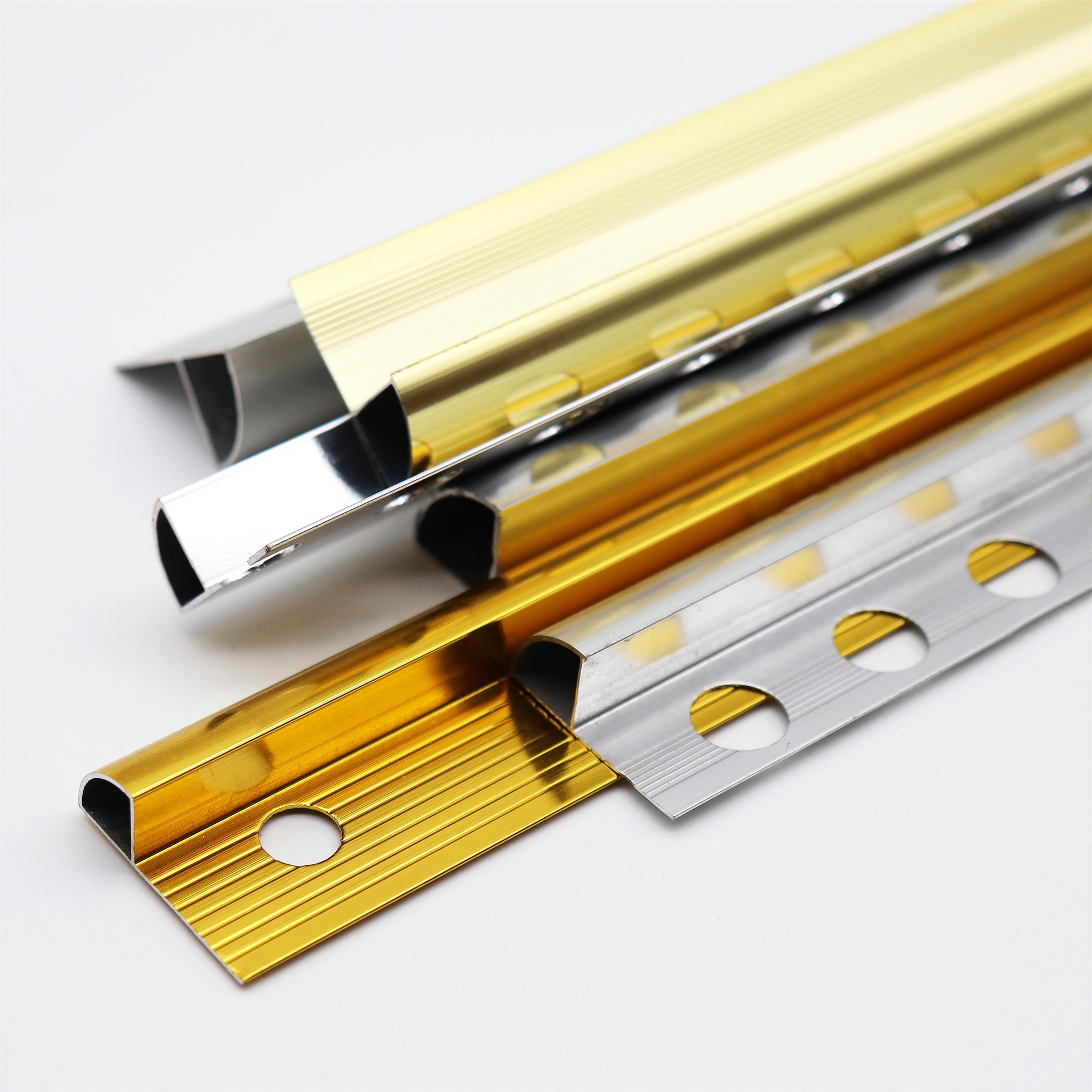 Reliable Factory Good Price Decorative Gold Aluminium Tile Trim Profiles Strip