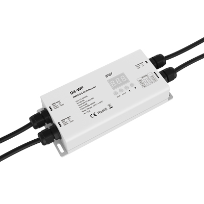 Водонепроницаемый Контроллер приемника SKYDANCE IP67 DMX, проектор D4-WP 20A, RGBW 12-36VDC DMX512 RDM