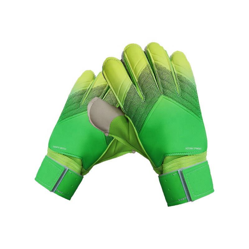 Football goalkeeper goalkeeper mitten thick latex long wear to reduce impact anti-slip belt finger mitten