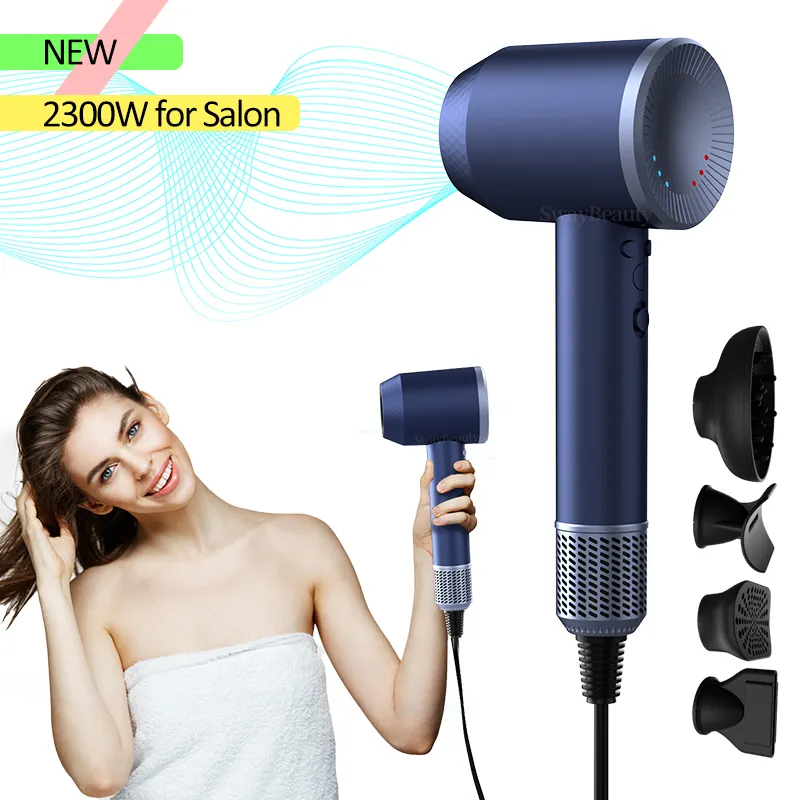 2300W Salon Lightweight Powerful High Speed BLDC Professional 110000Rpm Leafless Negative Ionic Hair Dryer