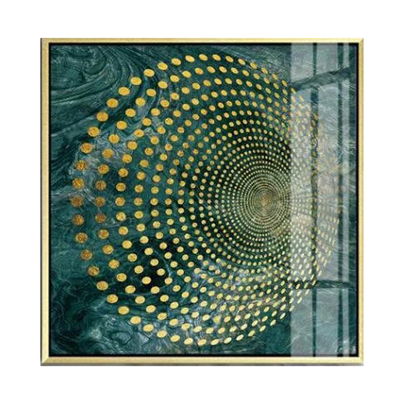 Factory Price Home Decoration Hotel Interior Accessories Modern Luxury Aluminium Frame Art 3D Crystal Porcelain Painting