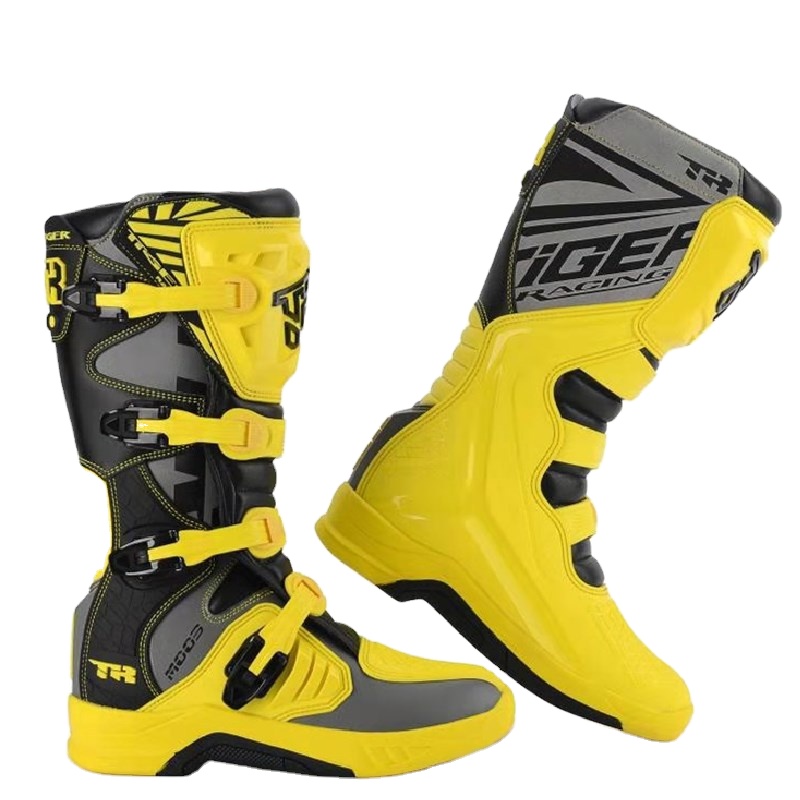 TR Professional adult Knee high Motocross Boots MX Moto ADV boots waterproof Motorcycle Shoes Racing Men's MTB Downhill Boots