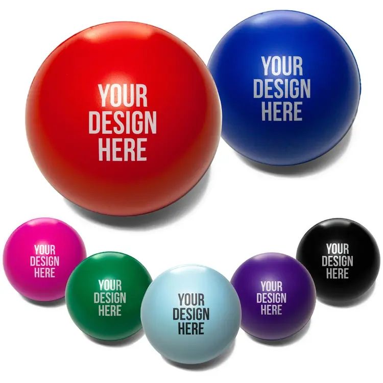 Custom Stress Ball Custom Logo Squeeze Heart Football Shape Anti Stress Ball Round Shaped PU Stress Relief Ball Toy With Logo