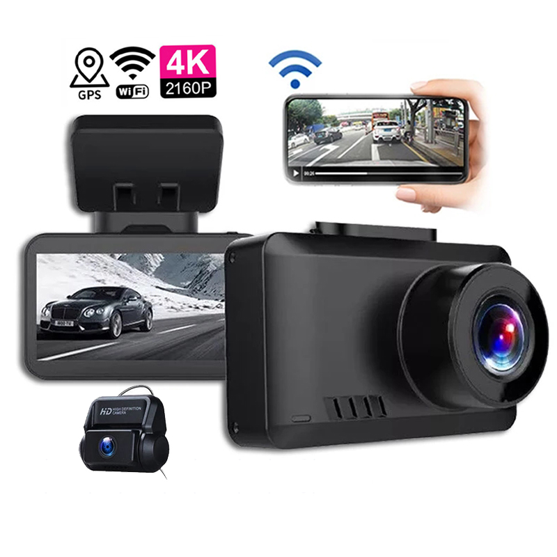 Лидер продаж 2021, автомобильная камера ночного видения 4K с Wi-Fi и углом обзора 170 градусов, черная коробка для автомобиля