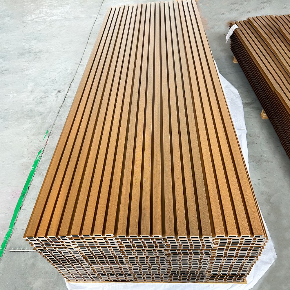 Foju Wood Plastic Composite Fluted Panels Wpc Wall Panel Clading For Outdoor Decoration Wall Panel Wpc Cladding