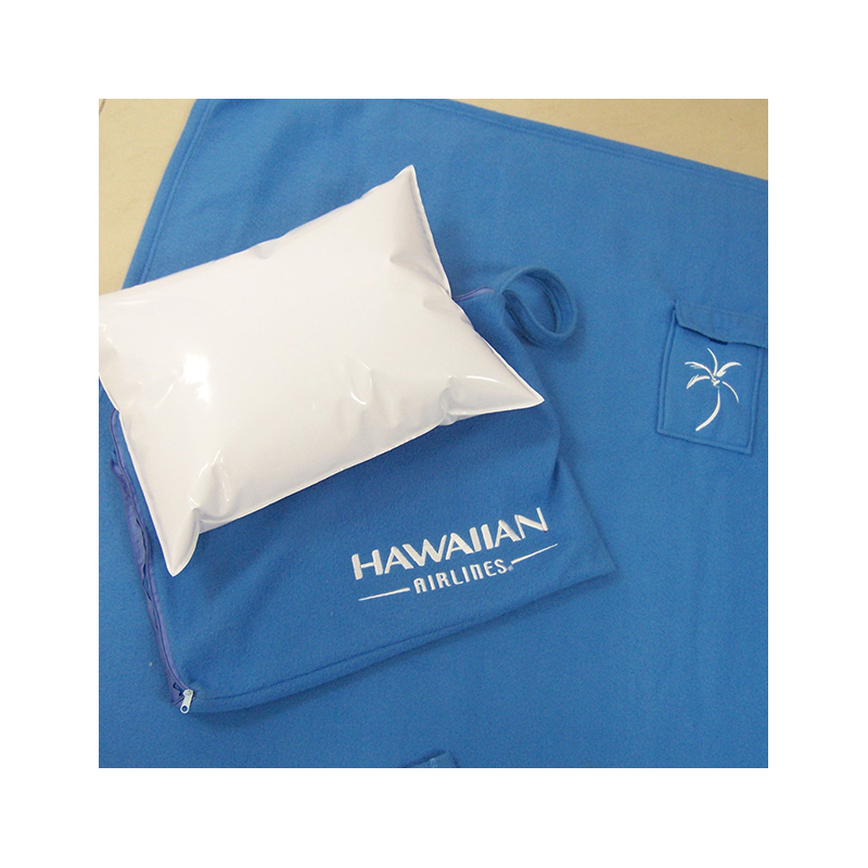 Soft 2 In 1 Pillow Air Conditioning Travel Blanket With Hand Luggage Belt