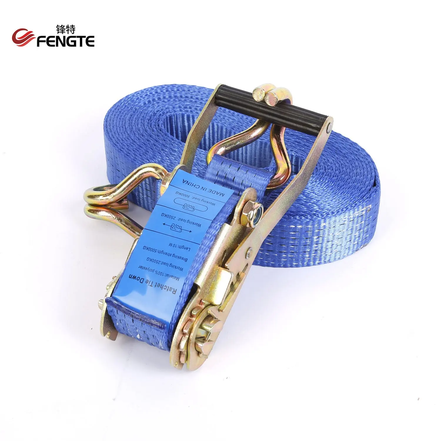 factory price 2 inch 3 ton 10 meters blue color truck cargo lashing straps belt ratchet tie down rachet straps