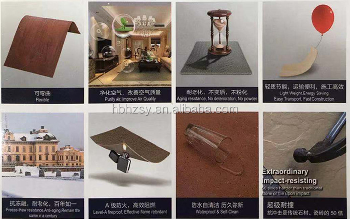 HZSY soft exterior and interior wall bendable travertine natural stone