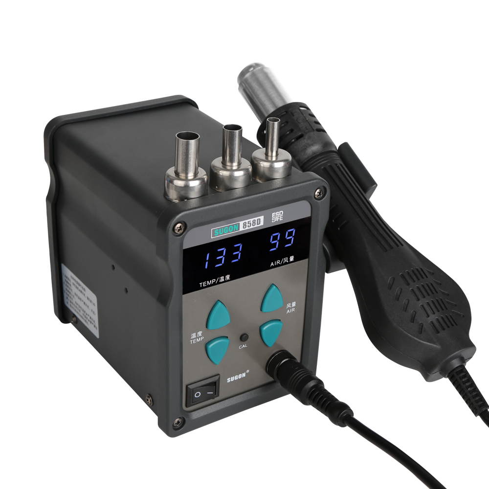 Тепловой фен SUGON 858D, миниатюрная аккумуляторная паяльная Тепловая пушка, станция Smd для переделки печатных плат, инфракрасные станции для переделки