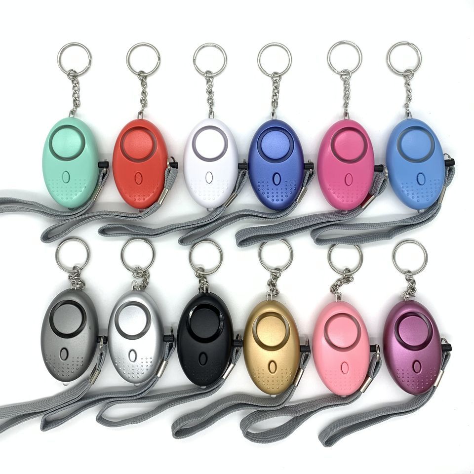 High DB Self Defense Keychain Alarm Women Security Protect Alert Personal Safety Scream Loud Keychain Light Emergency Alarm
