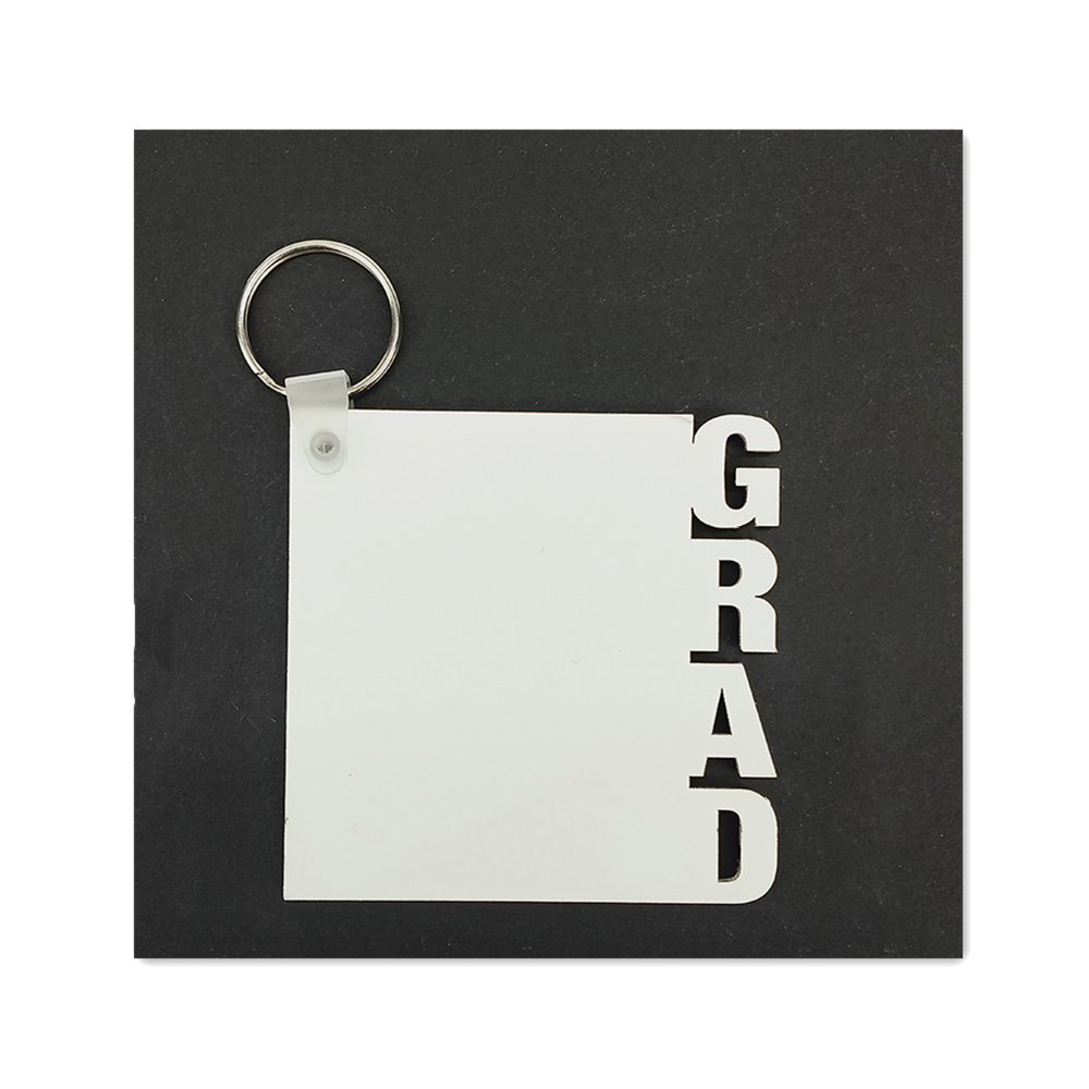 Сублимационный брелок MDF Mon/Dad/Grad/Love, дешевый двухсторонний брелок из МДФ