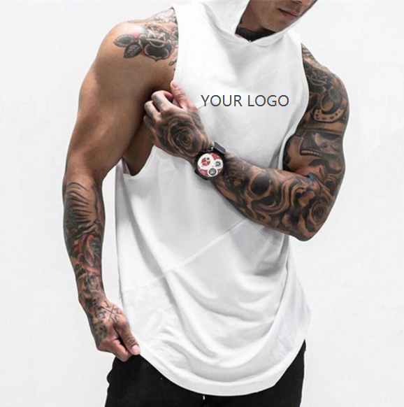 Vogue Streetwear Collar Hoodies Men's Hoodies & Sweatshirts Full Neck Sleeveless Gym Wear Sportswear Singlet