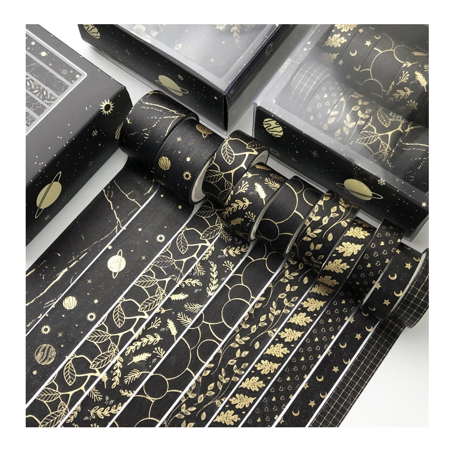 10 рулонов/коробка Винтаж Galaxy малярный скотч бронзового цвета лента Washi комплект декоративная клейкая лента стикер оформленный скрапбукингом дневник ручной работы