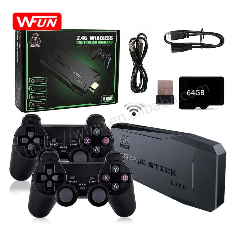Игровая консоль WFUN M8 Lite, 10000 игр, 4K, 2,4 ГГц, беспроводной контроллер для эмулятора PS1/SNES 9, ретро консоль