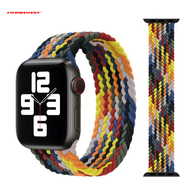 Ремешок плетеный нейлоновый для Apple Watch band 44 мм 40 мм 38 мм 42 мм, эластичный браслет для iWatch Series 6 SE 5 4 3, 2020