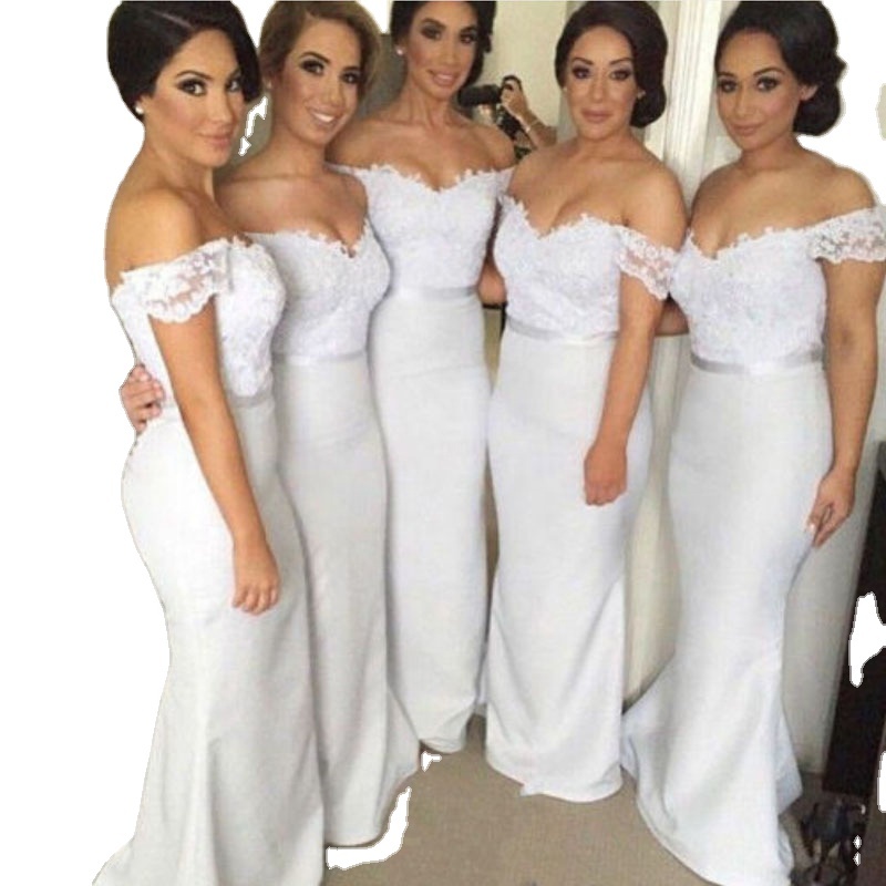 Wholesale Sexy Lace Patchwork Woman Party Dress,Off the Shoulder Bandage Bridesmaid Dresses