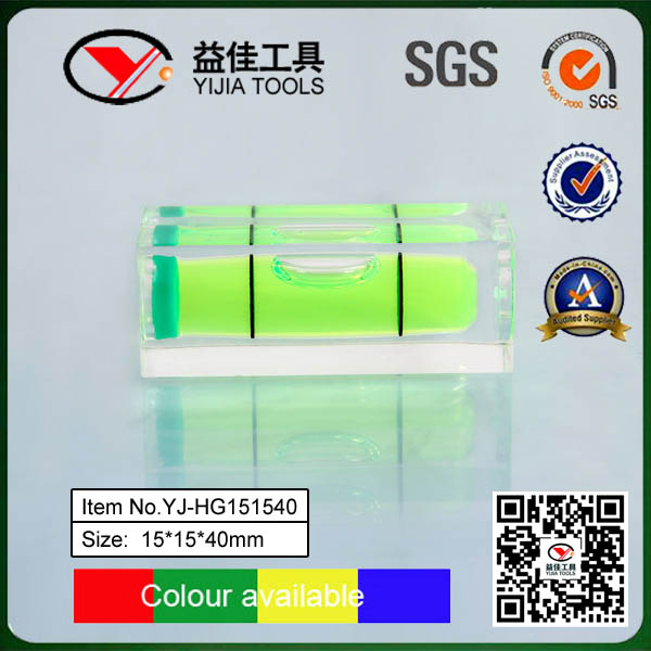 15*16*40mm 20 years manufacter enlarged spirit level bubble