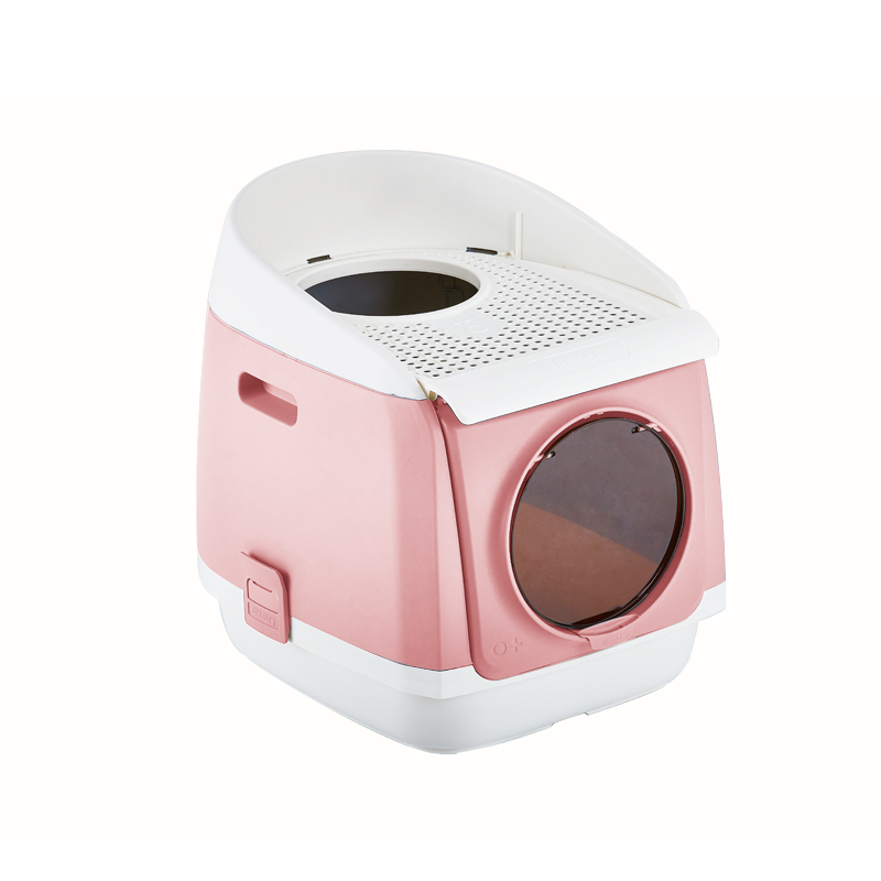 PAKEWAY Large Space Free Cabin Cat Litter Box Self Cleaning Cat Toilet Cat Litter Pan Hooded Eco-friendly