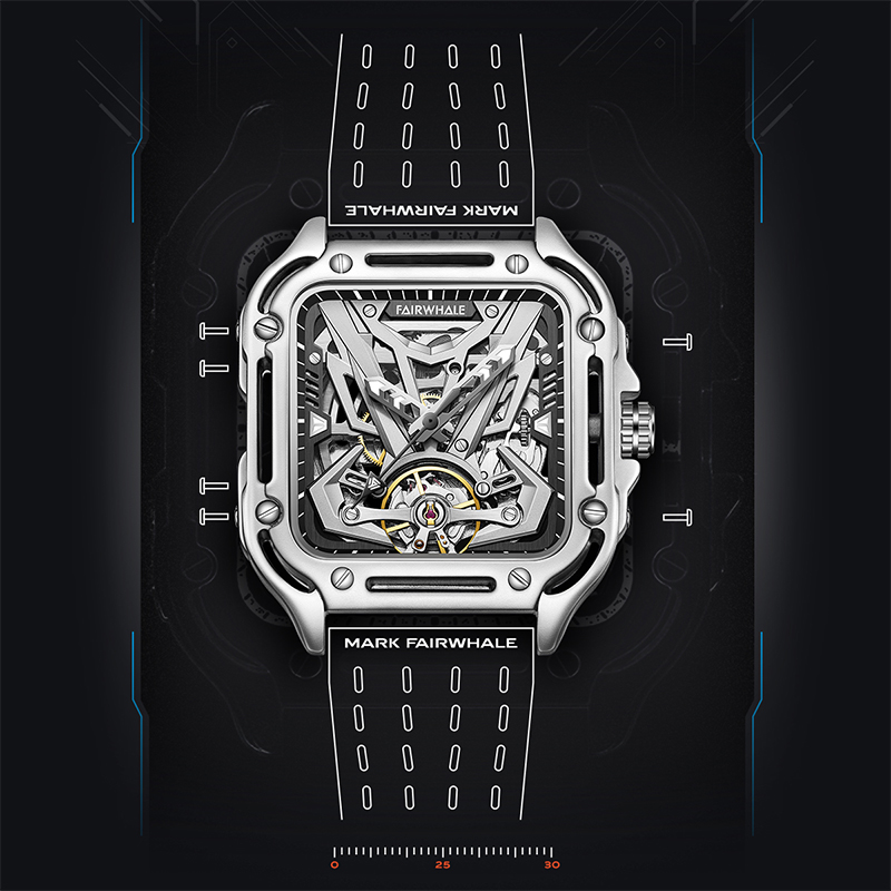 2023 Factory Custom Watch Skeleton Stainless Steel Mechanical Automatic Watches For Mens Watches Luxury