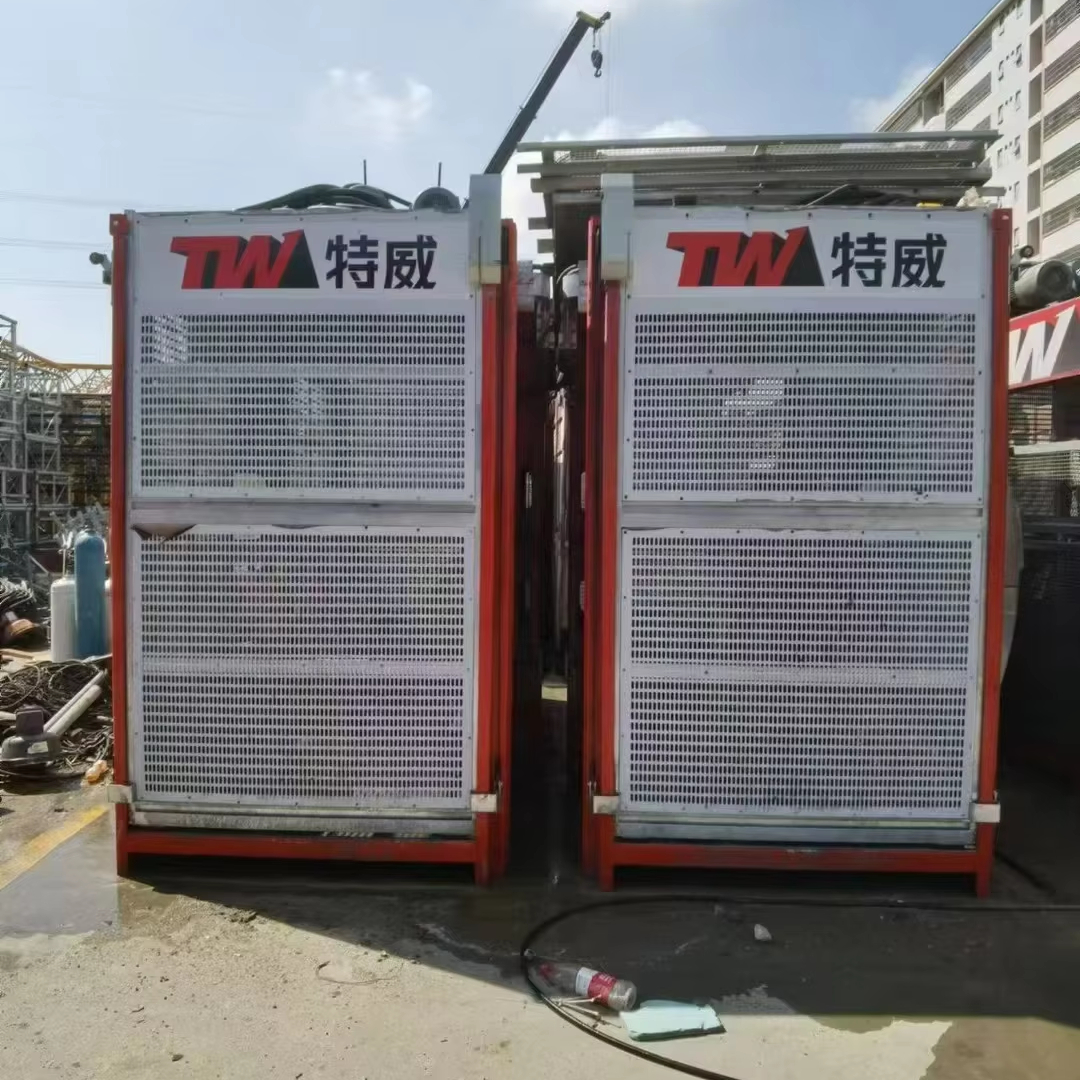 40 50 60 80 100m double Cage Construction Hoist Lift construction lifters construction lifters