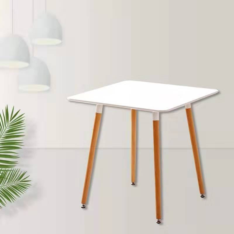 Nordic wooden legs square coffee cafe restaurant table MDF dining table