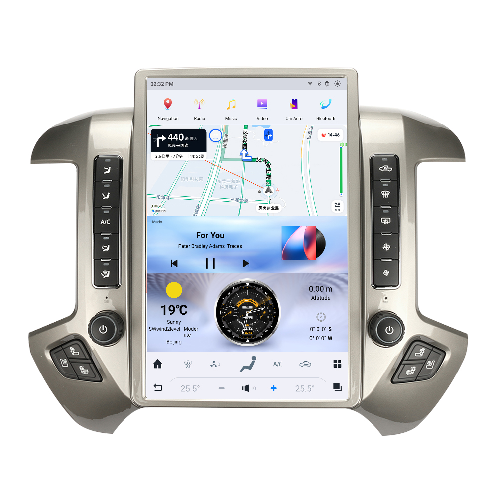 Android13 Car Radio For Chevrolet Silverado GMC Sierra 2013-2019 Tesla Screen Multimedia Player GPS Navigation Wireless Carplay