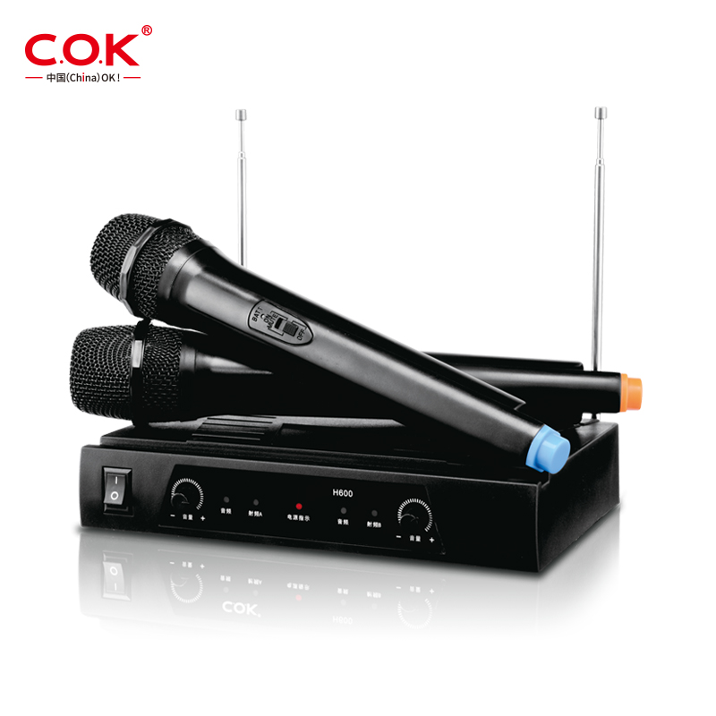 VHF 2 канальный профессиональный беспроводной микрофон для караоке этап беспроводной микрофон