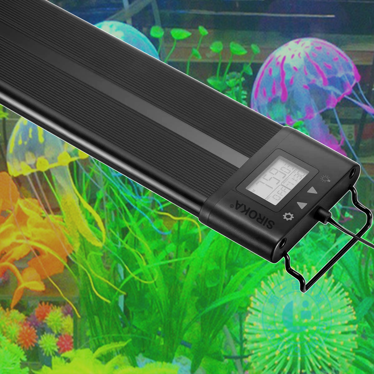 120 см LED аквариум аксессуары RGB светодиодные огни водные растения выращивать искуственной травы для декора из водонепроницаемого материала для Коралловый аквариум для Рыбок