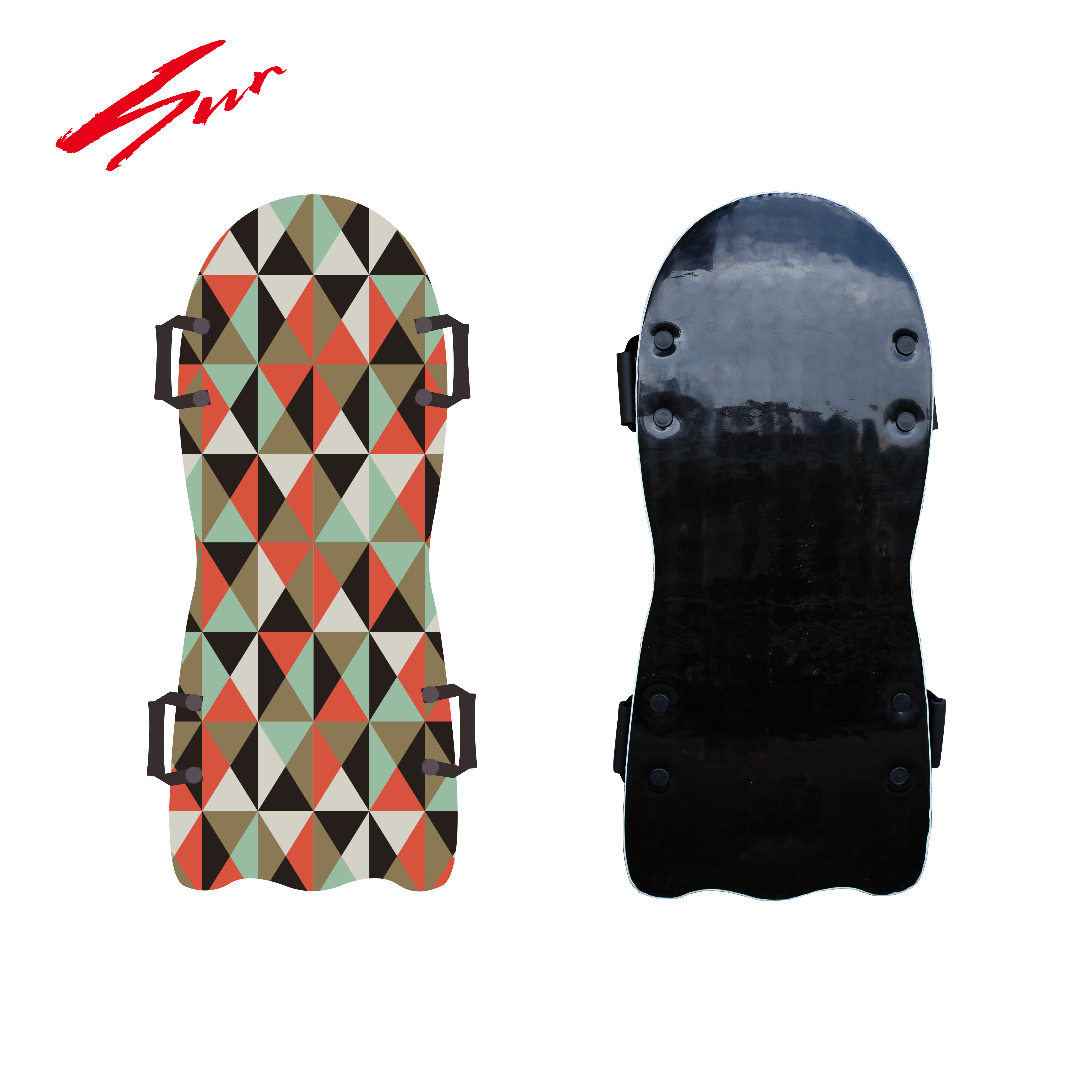 48in Snowboard Foam Sled 2-Pack Snow Tubes Sledding