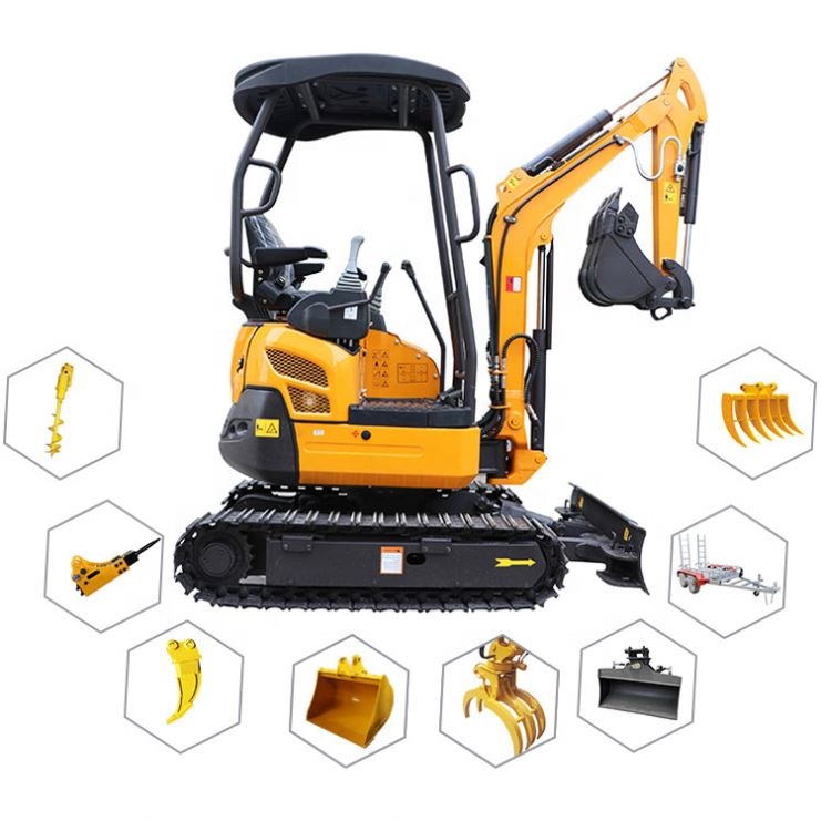 China Shandong Factory CE EPA EURO5 Small Mini Crawler Excavator Yanmar Kubota Digger mini excavator 2 ton for sale