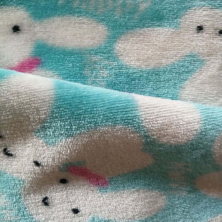 100% polyester fleece fabric kids baby wholesale printed flannel fabric 250gsm